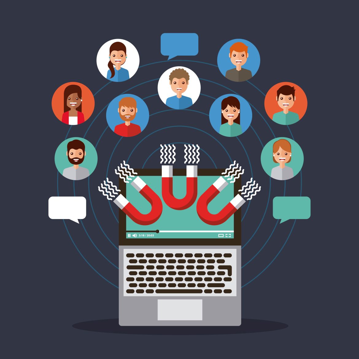 viral content magnetic attraction people communication